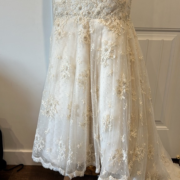 Justin Alexander Wedding Dress - not white - light gold - Picture 3 of 17